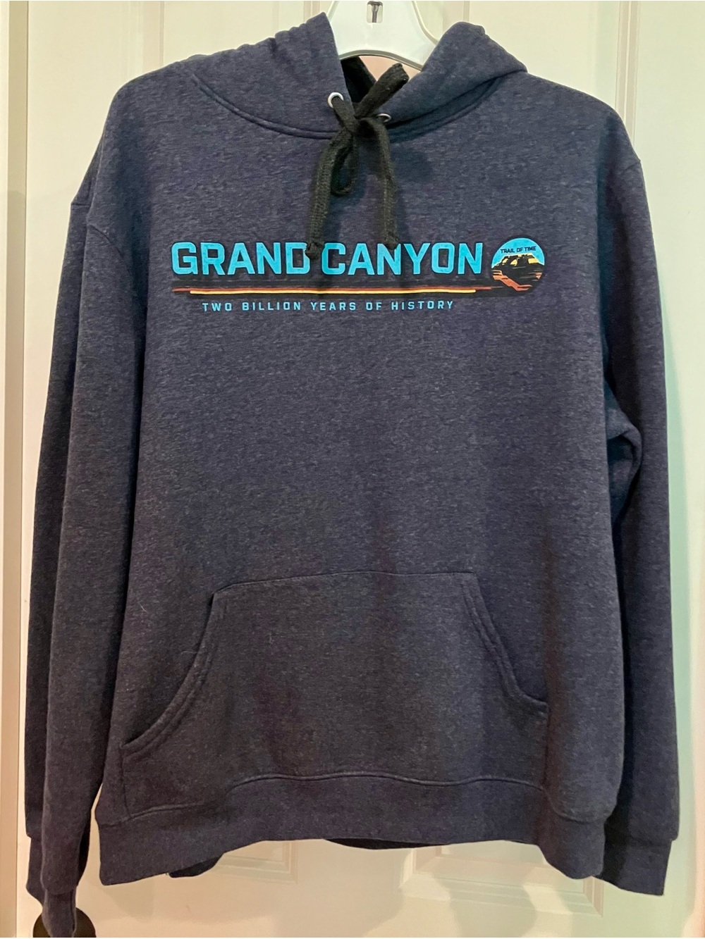 Grand Canyon Men’s Sweatshirt Hoodie Size L Blue/Gray